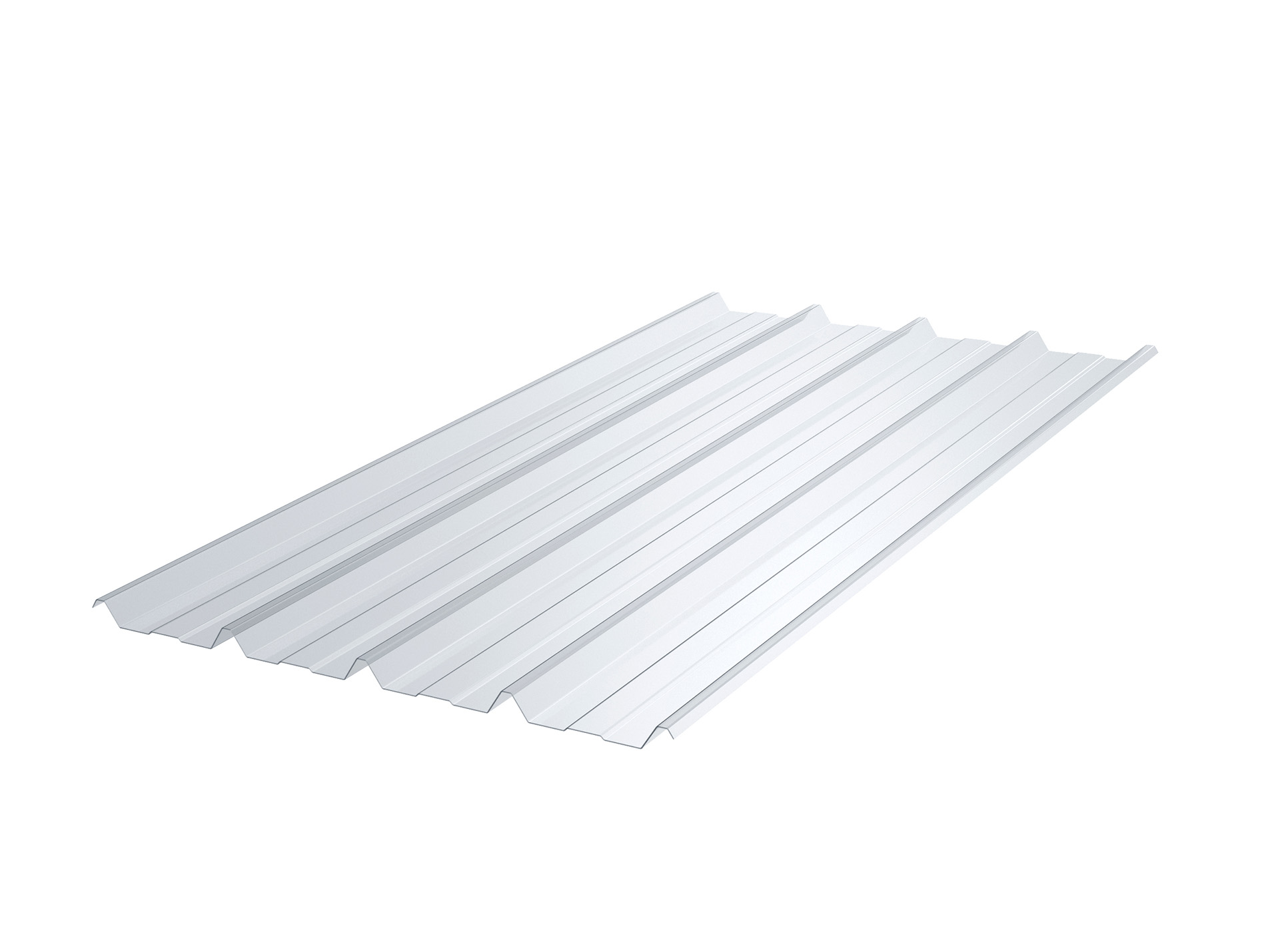 Plaque PVC transparente nervurée 250x109cm ép 0,8mm
